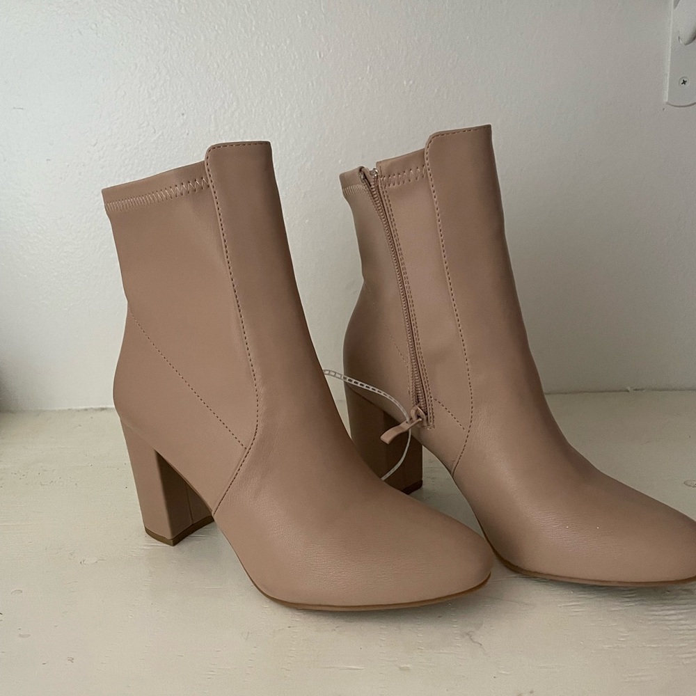 Beige women booties